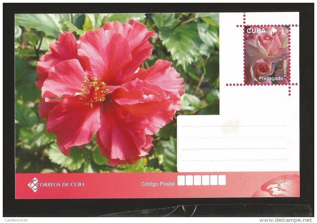 B)2015 CUBA-CARIBE, NATURE, FLOWER, POSTAL STATIONARY - Cuba