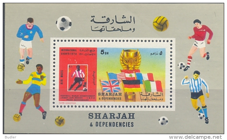 SHARJAH :1970: Y.BF..**MnH : ##MEXICO 1970## : FOOTBALL,WORLDCHAMPIONSHIP, - 1970 – Mexico