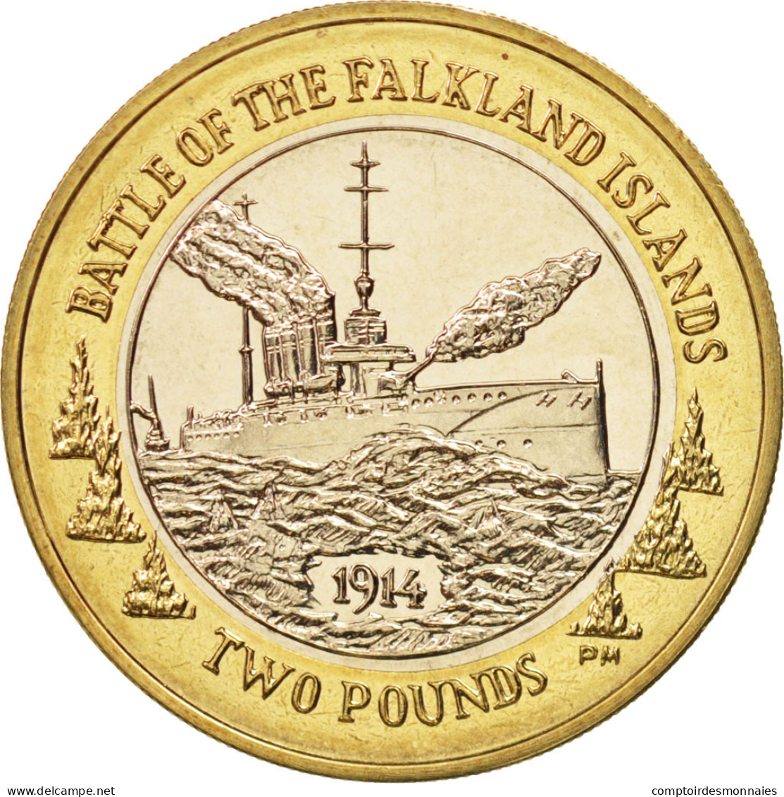 Monnaie, Falkland Islands, 2 Pounds, 2014, SPL, Bi-Metallic - Falkland Islands