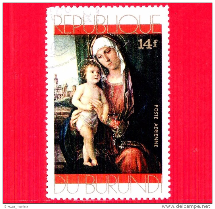 BURUNDI - Nuovo Oblit. - 1971 Natale - Madonna Con Bambino Di C. Da Conegliano - 14 P. Aerea - Nuovi