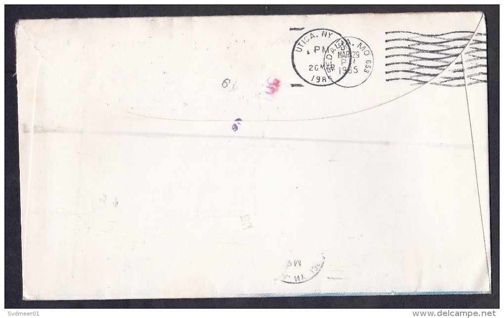 Seychelles: Official Cover To USA, 1985, Postage Free, 2x Forwarded, Cancel Director's Office (traces Of Use) - Seychellen (1976-...)