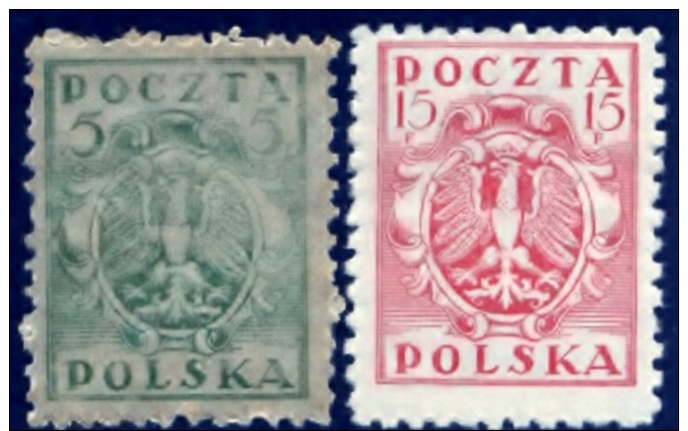 Polen 1919, Poland, Polska, Pologne, SG 105, 107, YT 160, 162, Mi 102, 104, MNH - Ongebruikt