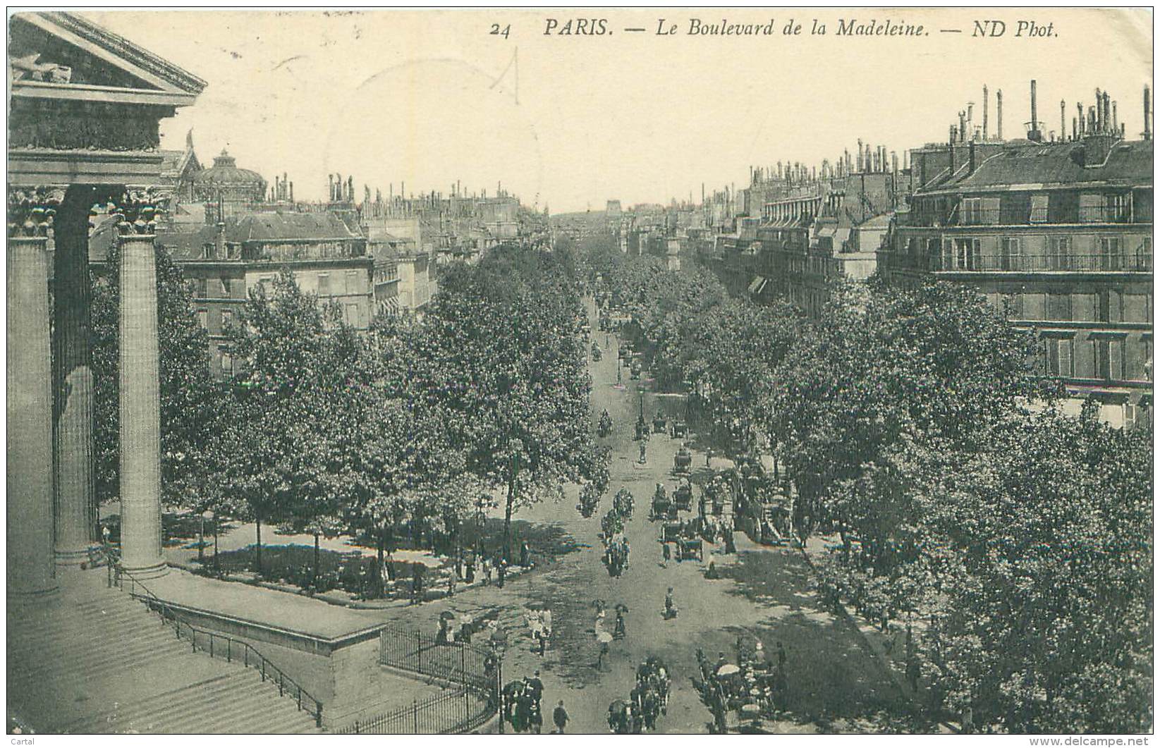 75 - PARIS - Le Boulevard De La Madeleine - Transport Urbain En Surface