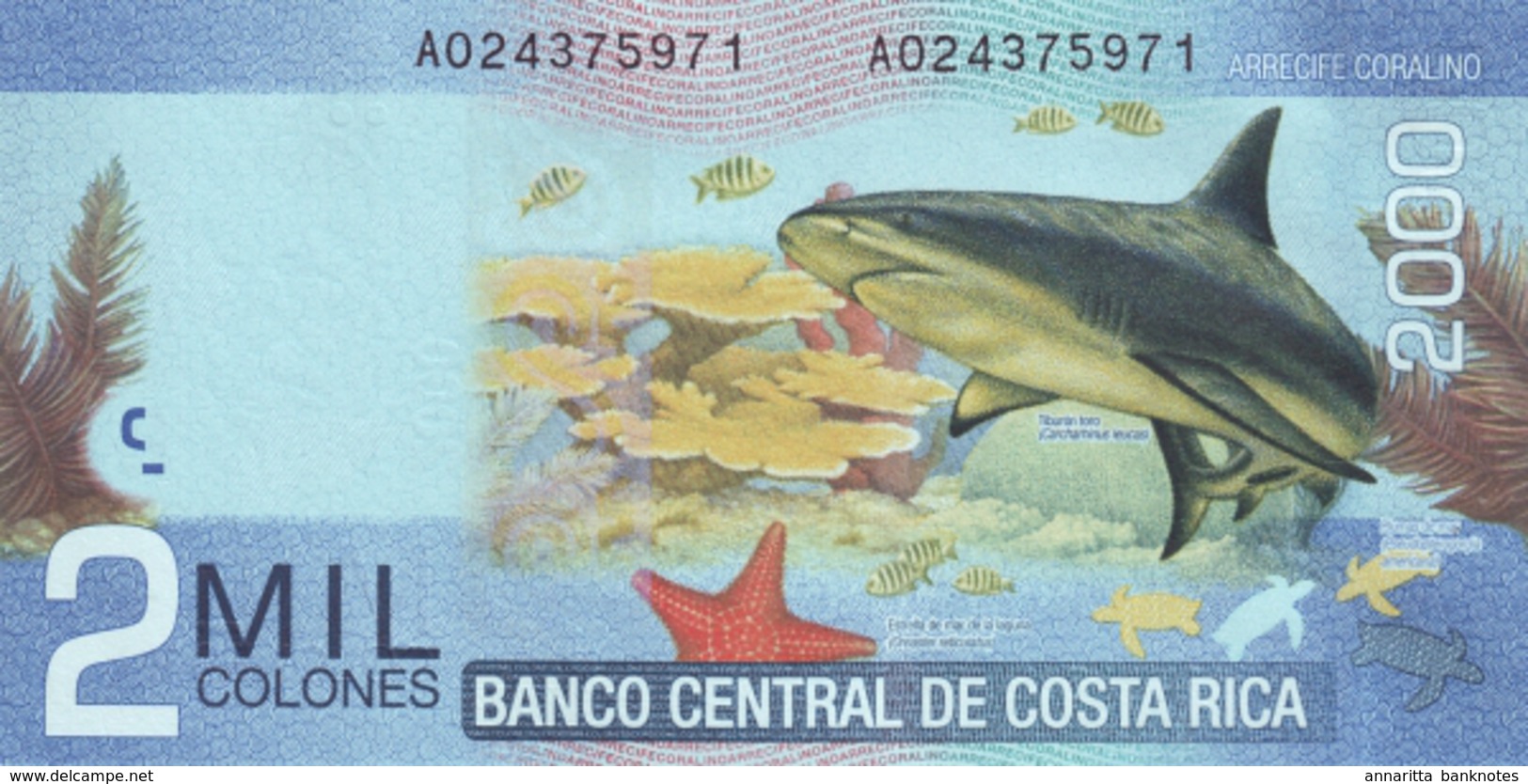 COSTA RICA 2000 COLONES 2009 (2011) P-275a UNC SERIE A. SIGN. GUTIERREZ & ROJAS [CR559a] - Costa Rica