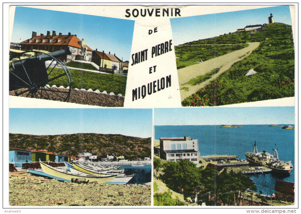 Saint-Pierre-et-Miquelon - 1969 - Souvenir De&hellip; Multiviews - Iles Aux Chiens - Amiral Gauchet - Viaggiata Da Sa... - Saint-Pierre-et-Miquelon