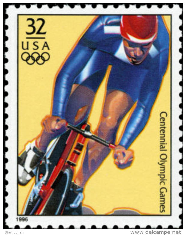 Sc#3068e 1996 USA Olympic Games Stamp- Cycling Athletic - Zomer 1996: Atlanta