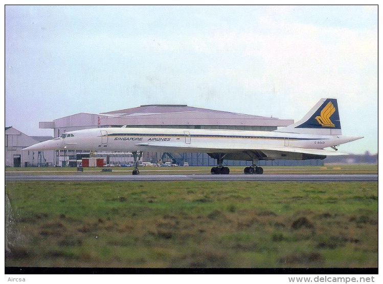 Aviation Postcard-429 -SINGAPORE AIRLINES -CONCORDE - 1946-....: Moderne