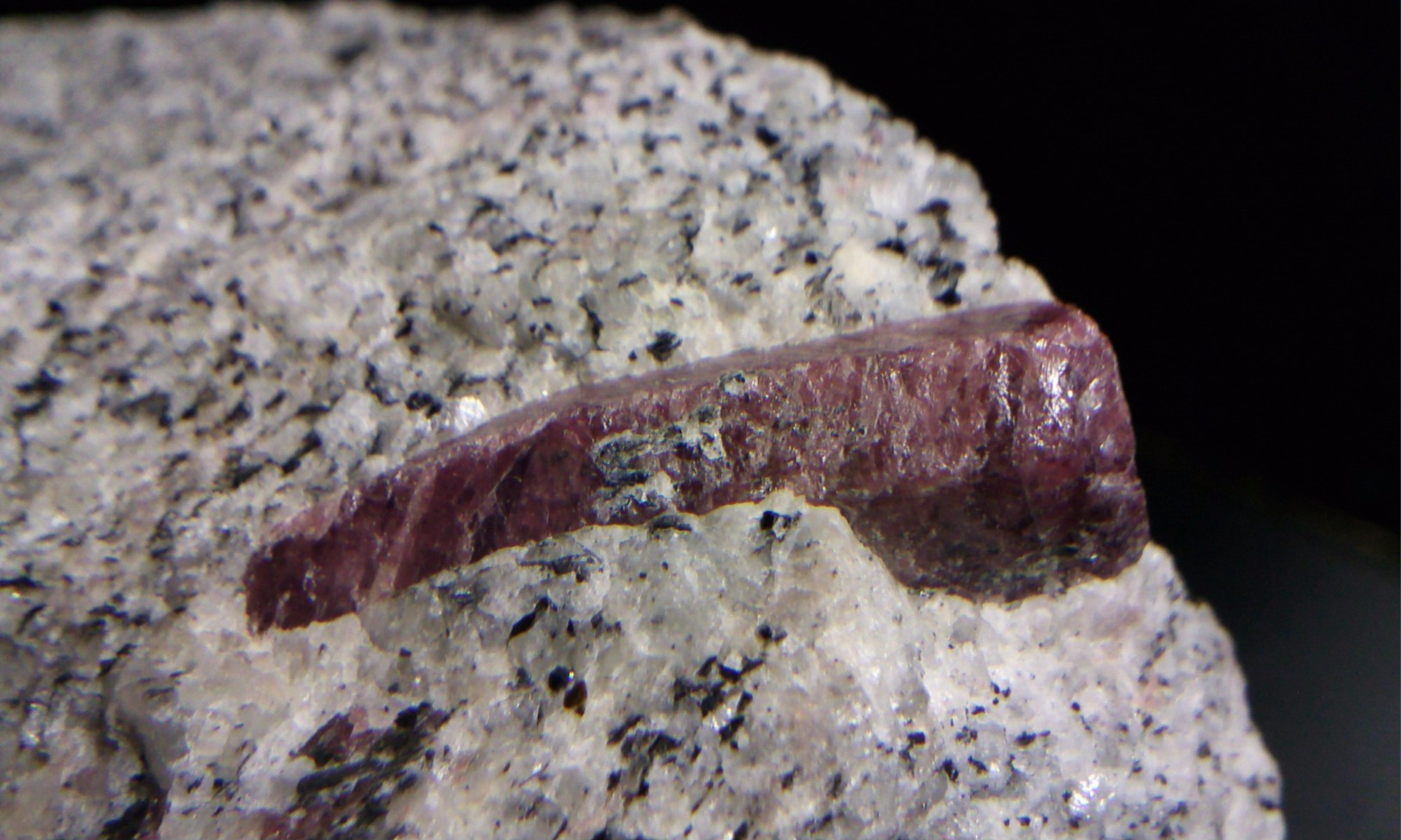 Rubis Dans Pegmatite A Biotite - Mineralen