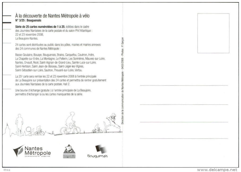 44 - BOUGUENAIS - A La Découverte De Nantes Métropole à Vélo En 2008 - - Bouguenais