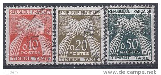 France Taxe N° 91 à 93  Obl. - 1960-.... Used