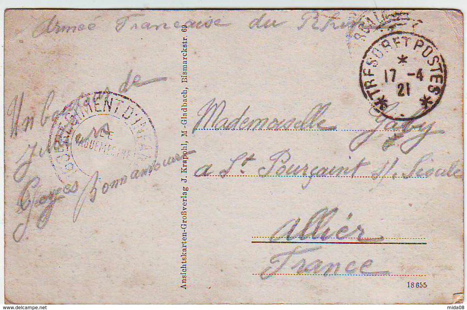 JÜLICH . JUELICH . GYMNASIUM . Cachet Militaire Du 168iéme Régiment D'artillerie - Juelich