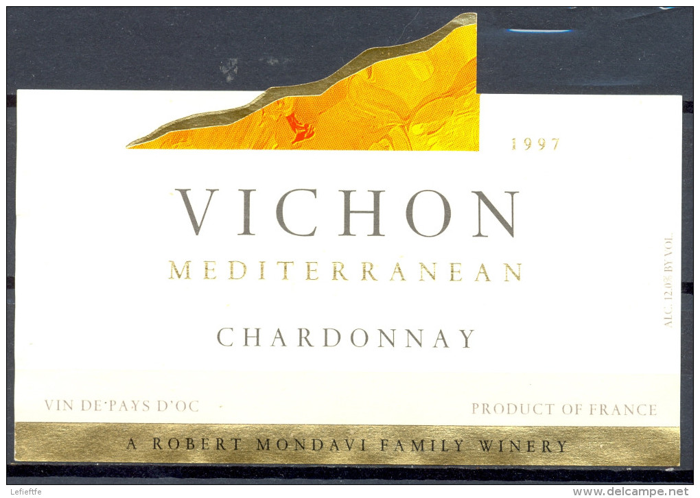 234 - Vin De Pays D'Oc - 1997 - Vichon Mediterranean - Chardonnay - A Robert Mondavi Family Wines - Vin De Pays D'Oc