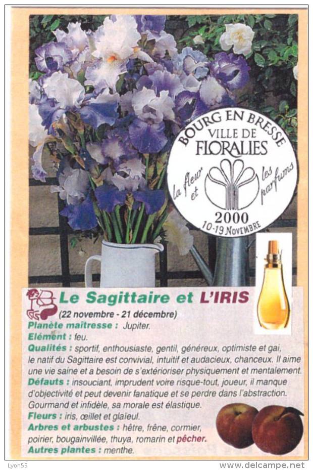 12 Cartes Signes Zodiacaux Et Fleurs (Bourg En Bresse Floralies 2000) - Astrologie