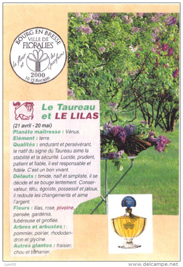 12 Cartes Signes Zodiacaux Et Fleurs (Bourg En Bresse Floralies 2000) - Astrology