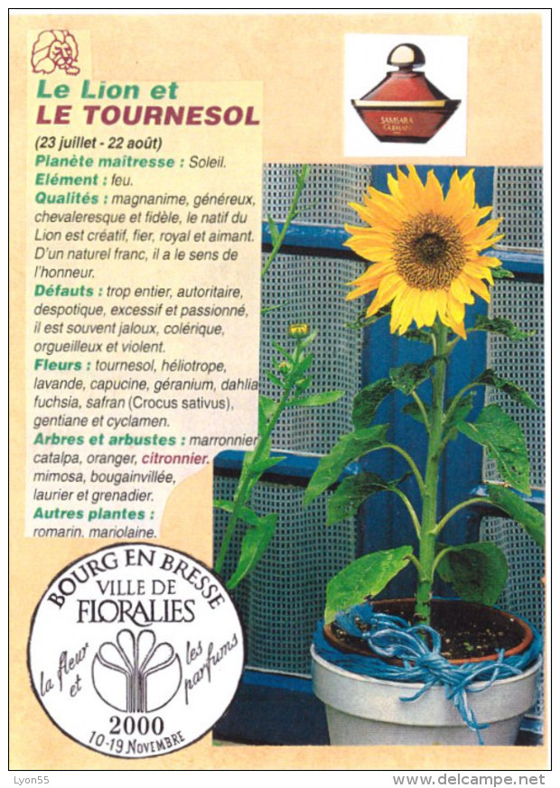 12 cartes signes zodiacaux et fleurs (Bourg en Bresse floralies 2000)