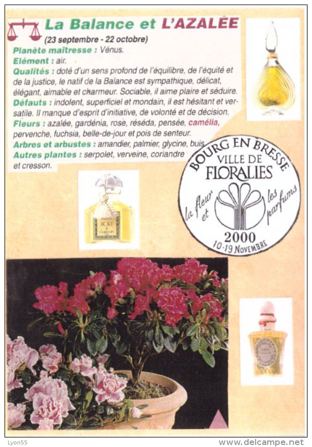 12 cartes signes zodiacaux et fleurs (Bourg en Bresse floralies 2000)