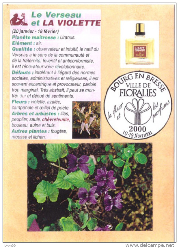 12 cartes signes zodiacaux et fleurs (Bourg en Bresse floralies 2000)