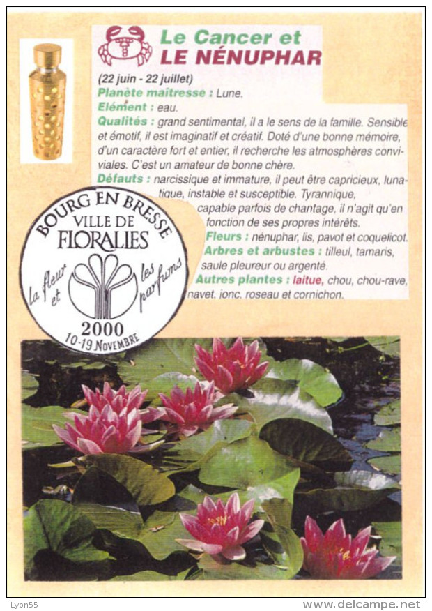 12 cartes signes zodiacaux et fleurs (Bourg en Bresse floralies 2000)