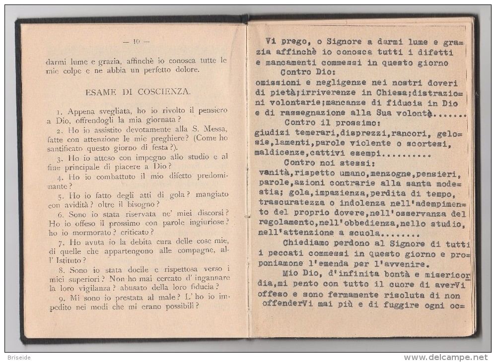 ESERCIZI DEL CRISTIANO AD USO DEL REGIO ISTITUTO DELLA SANTISSIMA ANNUNZIATA DI FIRENZE TIP. ARTIGIANELLI 1941 - Autres & Non Classés