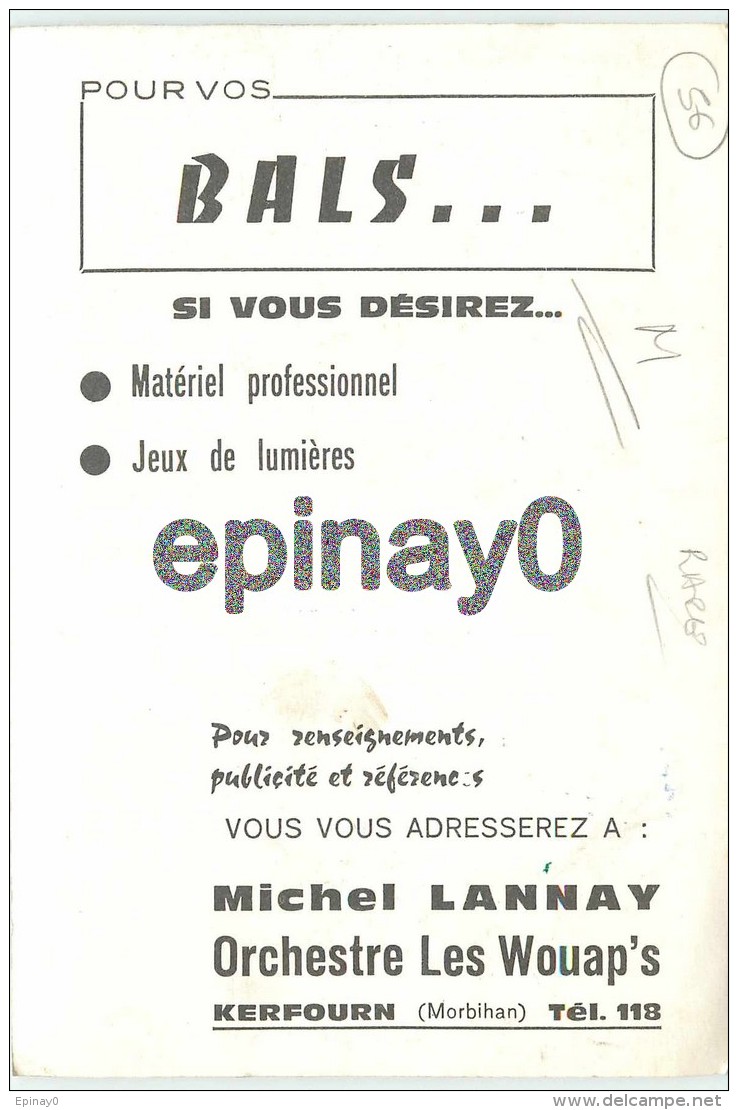 Br - 56 - KERFOURN - PONTIVY - Orchestre Les Wouaps's - Michel LANNAY - RARE - Autres & Non Classés