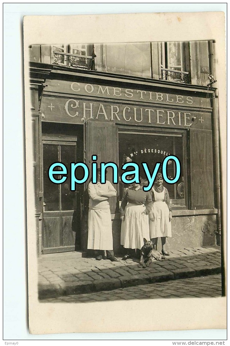 Br - 95 - GROSLAY - CARTE PHOTO Du  Magasin  Charcuterie  DESESQUELLE - Groslay