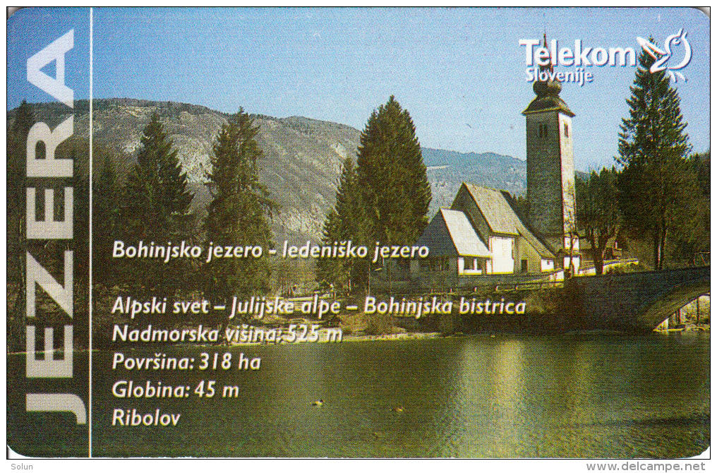 SLOVENIA SLOVENIJA  PHONECARD  2003 BOHINJSKO  JEZERO  LAKES  TELEKOM CAT.NO. 497 - Slovenia