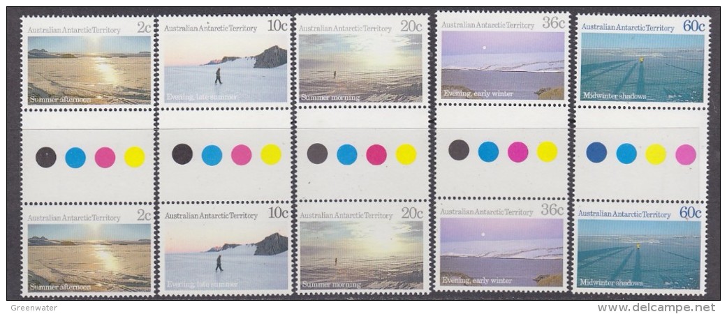 AAT 1987 Antarctic Scenes 5v Gutter ** Mnh (30840) - Unused Stamps