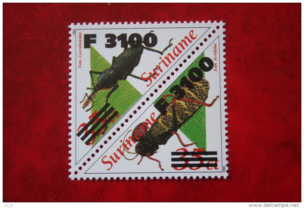 Surinam / Suriname 2000 2001 Insect Insecten Overprint (ZBL 1094-1095 Mi -) POSTFRIS / MNH ** - Surinam