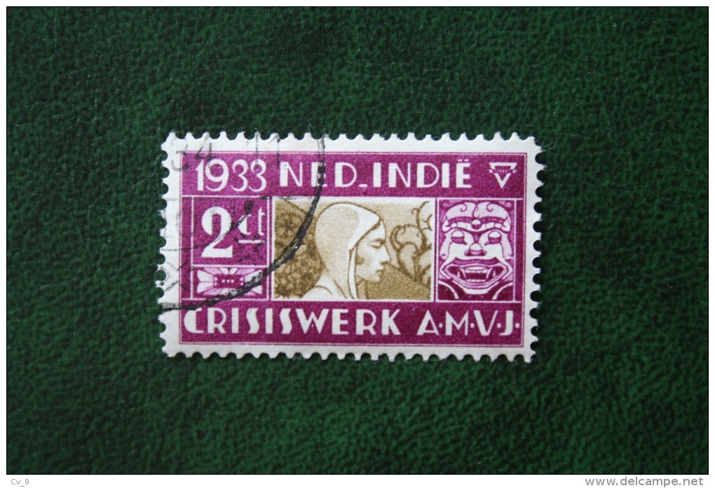 AMVJ  A.M.V.J. 2 Ct NVPH 182 1933 Gestempeld / Used NEDERLAND INDIE / DUTCH INDIES - Niederländisch-Indien