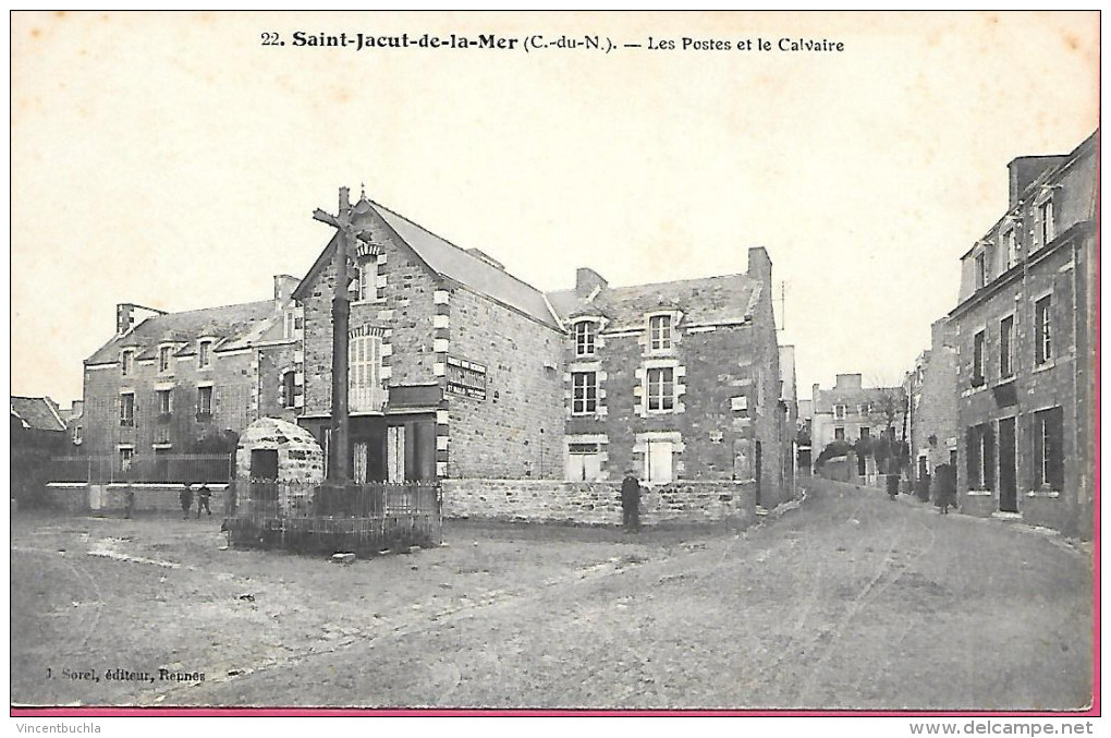 Saint Jacut De La Mer - Les Postes Et Le Calvaire - Saint-Jacut-de-la-Mer