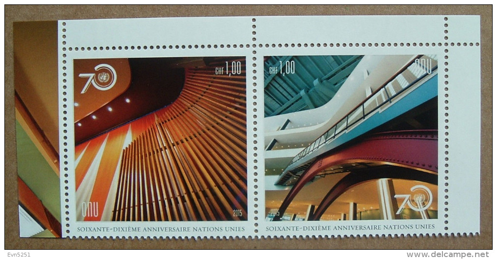 Y2 Nations Unies (Genève) : 70e Anniversaire De L'ONU - Unused Stamps