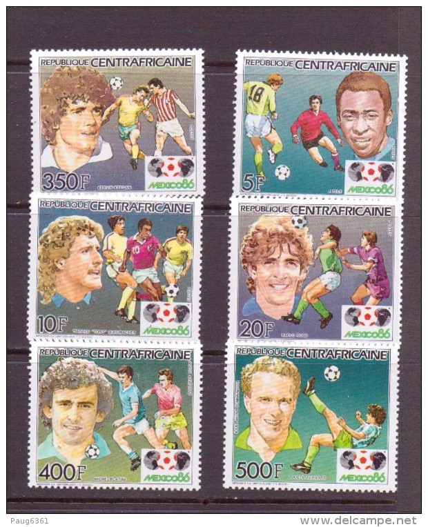 CENTRAFRIQUE 1985 FOOTBALL  YVERT N°702/05-A350/51  NEUF MNH** - 1986 – Mexico