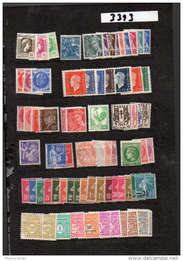 Lot De Timbres Français  Petit Format Neufs Sans Charniere (M2239) - Lots & Kiloware (mixtures) - Max. 999 Stamps