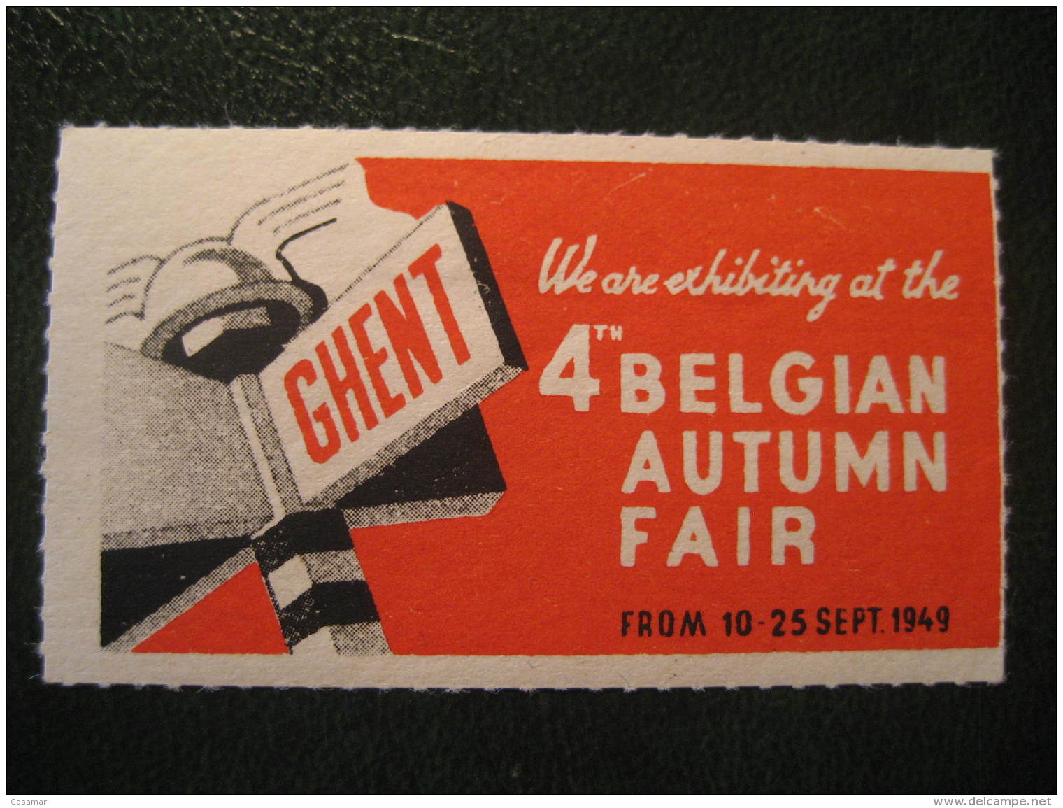 GENT GAND 1949 Ghent Belgian International Fair Poster Stamp Label Vignette Belgium - Erinnophilie [E]
