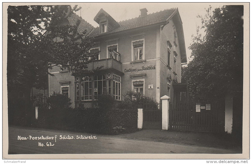 AK Neuporschdorf Neuporschdorfer Str 62 Landhaus Rundblick Neu Porschdorf A Rathmannsdorf Waltersdorf Sächsische Schweiz - Rathmannsdorf (Sachsen)