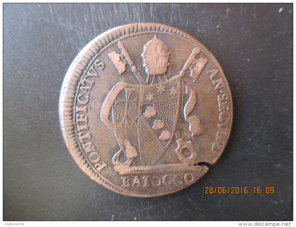 VATICAN ET ÉTATS PONTIFICAUX, 1 Baiocco 1802, Rome, TTB - Vatican