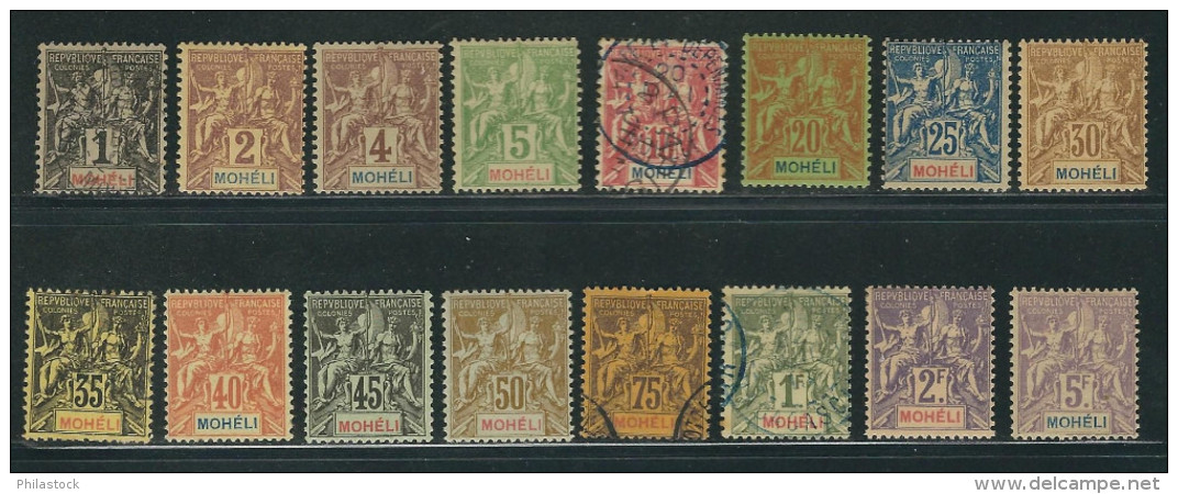 MOHELI N° 1 à 16 */Obl. - Unused Stamps