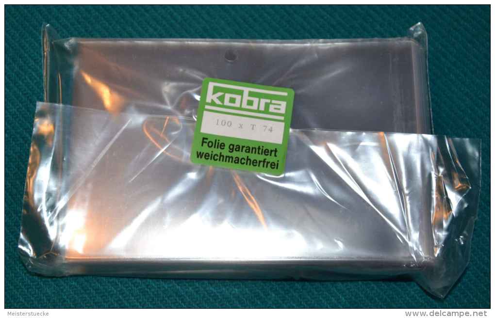 100 Schutzhüllen Aus Hartfolie - Kobra T 74 - Für Alte Ansichtskarten (bis 95 X 145mm) - Neu + Originalverpackt - Ohne Zuordnung