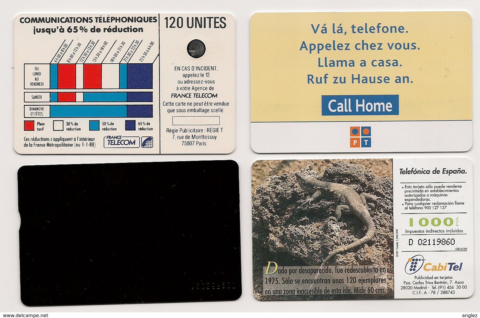 1980/90´s Phonecards Of France, Spain, Portugal,UK (4 Different) - Colecciones