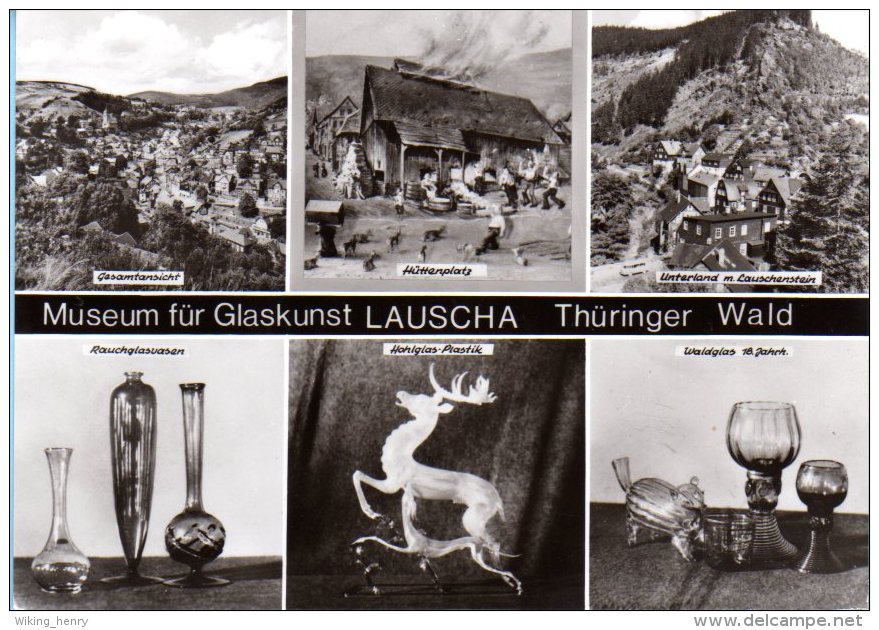 Lauscha - S/w Mehrbildkarte 4  Museum Für Glaskunst - Lauscha