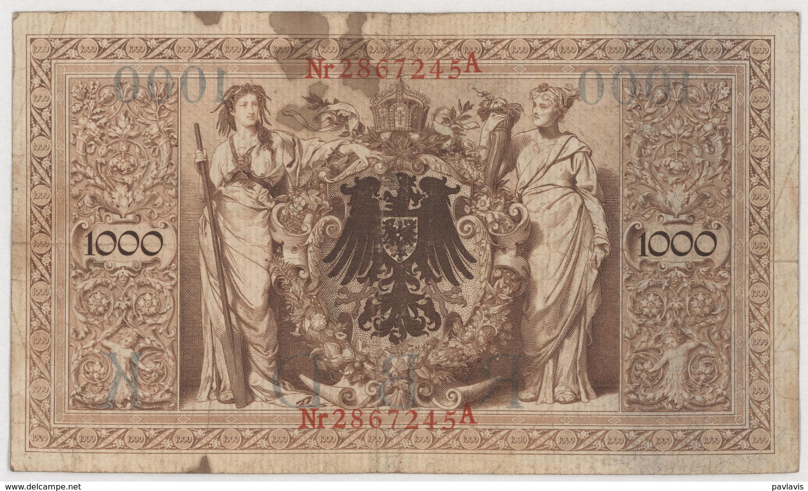 Ein Tausend  Mark / 1 000 Mark - Reichsbanknote - German Reich / Deutsches Reich - Year 1910 - 1000 Mark