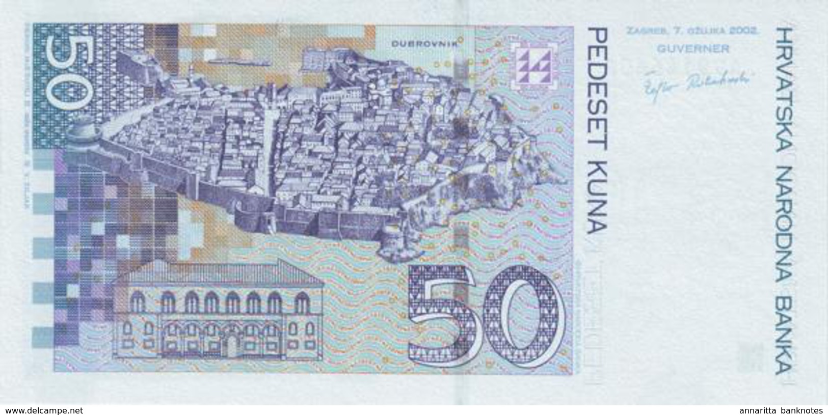 CROATIA 50 KUNA 2002 P-40 UNC [ HR504a ] - Croatie