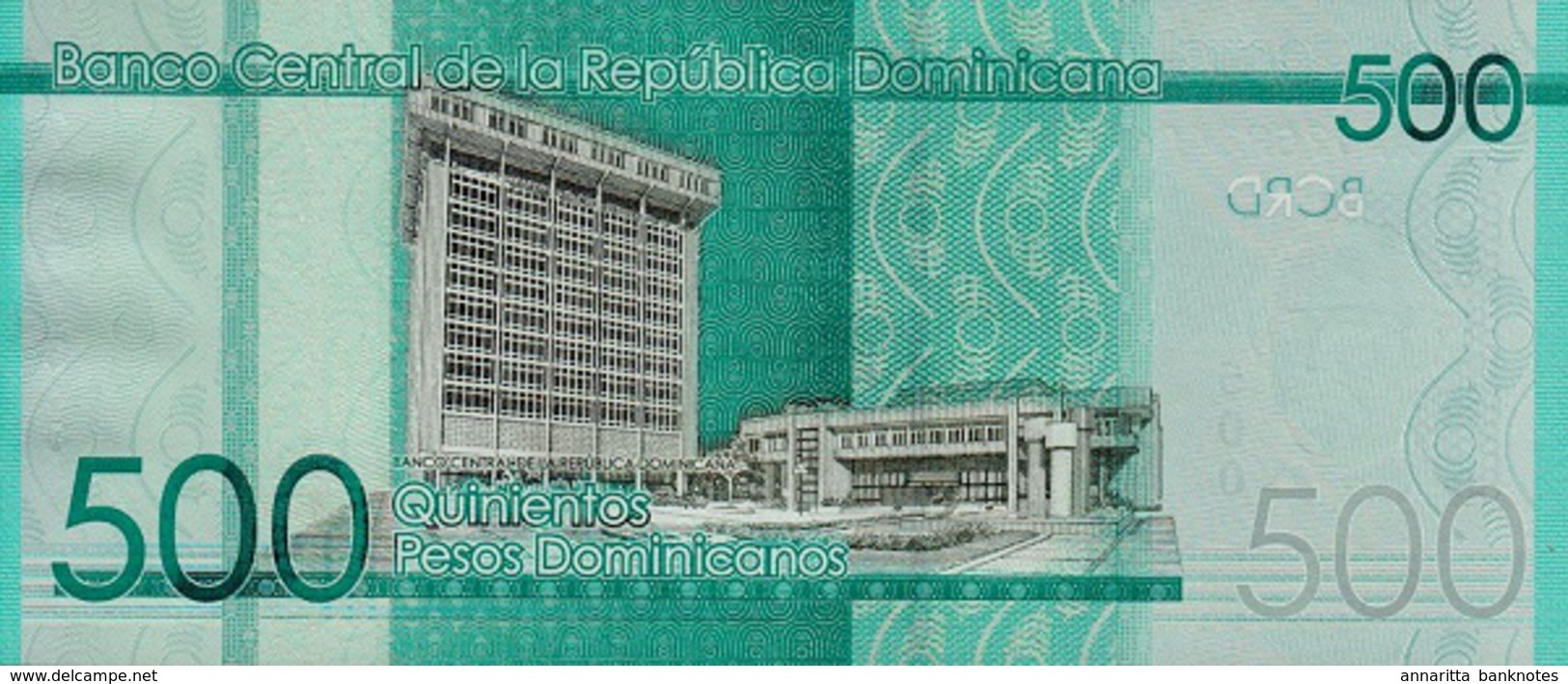 DOMINICAN REPUBLIC 500 PESOS DOMINICANOS 2014 P-191 UNC [ DO191 ] - Dominikanische Rep.