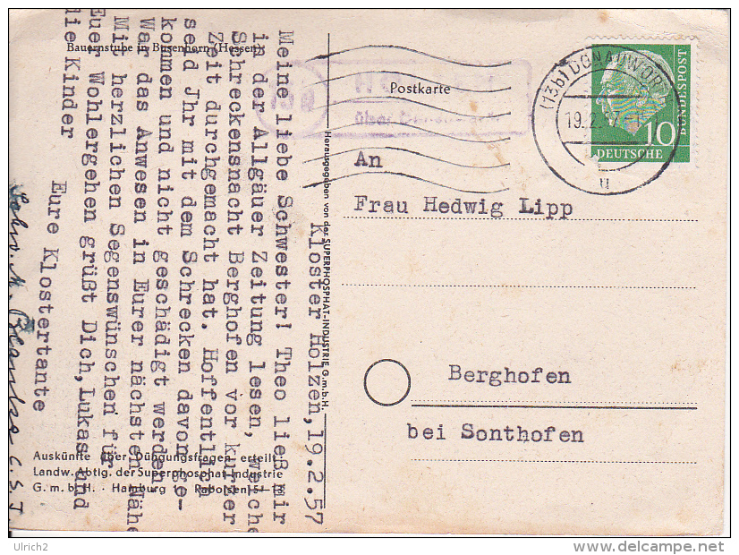 AK Busenborn -  Bauernstube - 1957 (23615) - Vogelsbergkreis