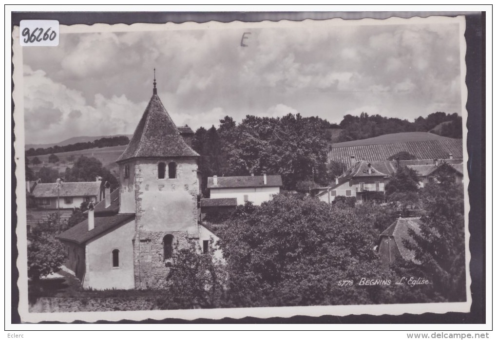 DISTRICT DE NYON /// BEGNINS - L´EGLISE - TB - Begnins