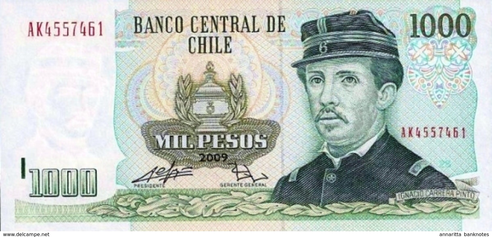 CHILE 1000 PESOS 2009 P-154g UNC [CL290ff] - Chile