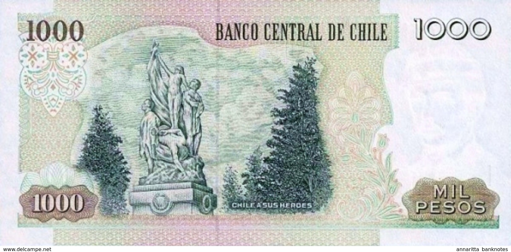 CHILE 1000 PESOS 2009 P-154g UNC [CL290ff] - Chile