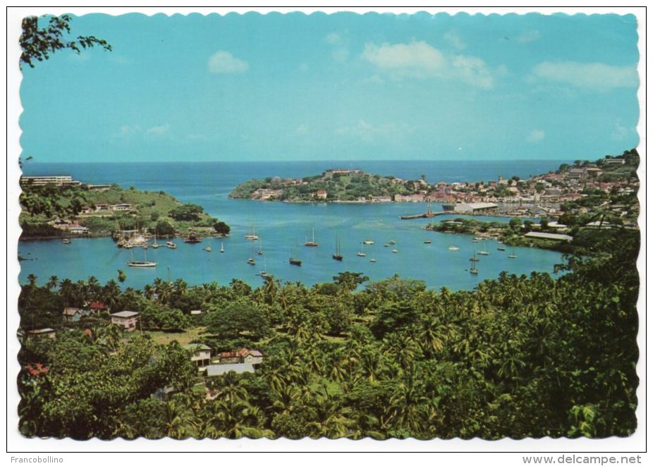 GRENADA - YACHT BASIN AND INNER & OUTER HARBOUR,ST. GEORGE / THEMATIC STAMPS-FISHERMEN / FRUIT - Grenada