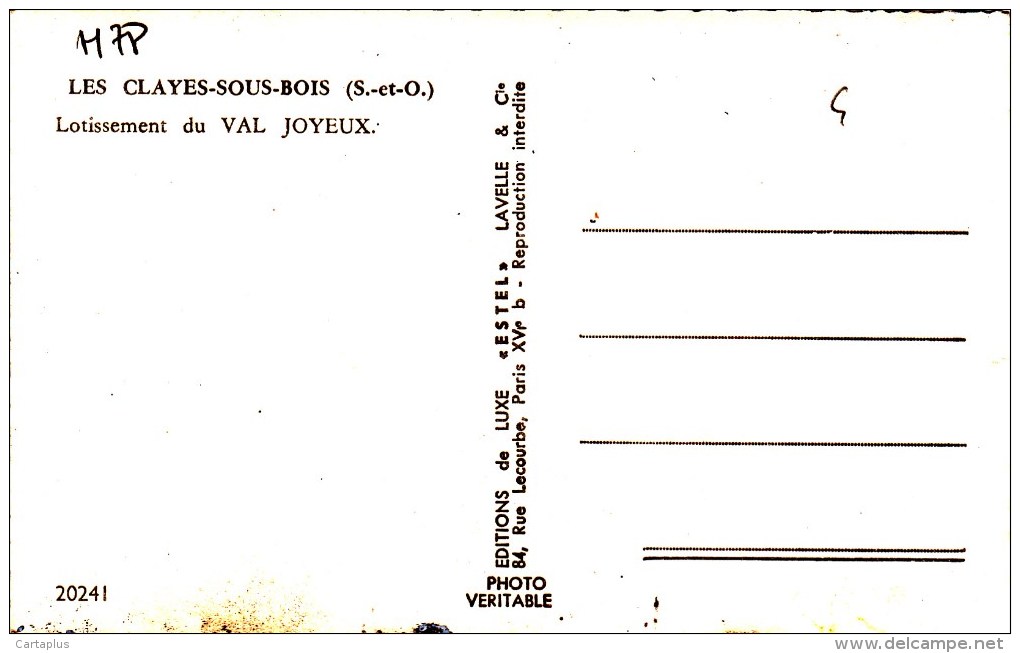 LES CLAYES SOUS BOIS LOTISSEMENT DU VAL JOYEUX 78 - Les Clayes Sous Bois