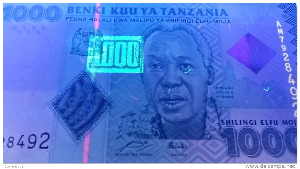 Tanzania P-41, 1000 Shilingi, President Julius Nyerere / State House 2010, UNC - Tanzanie